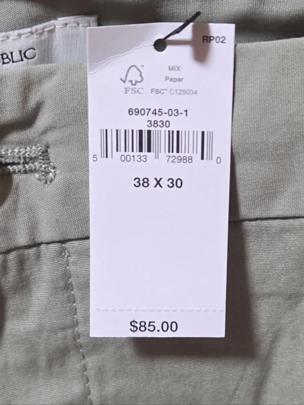 Banana Republic Slim Summerweight Chino Green Pants 38x30 New!